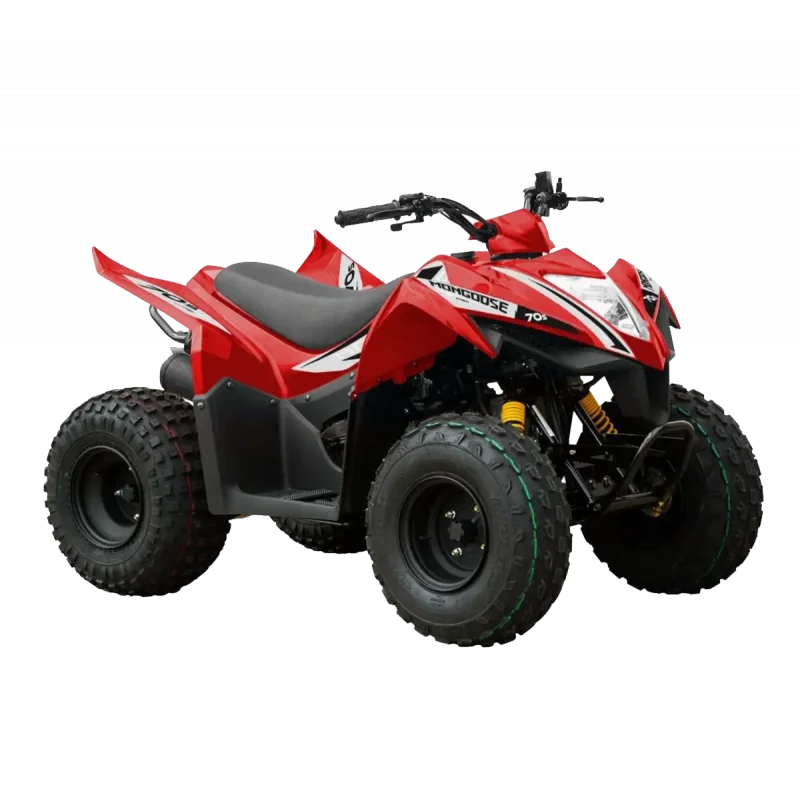 2022 Kymco Mongoose 70S ATV in the color red